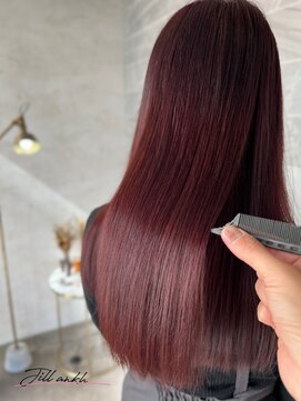 ジル アンク(Jill ankh) 《姫路 Jillankh》髪質改善カラー　ピンクパープル　ロング