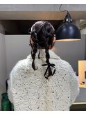 編み下ろしヘアセット