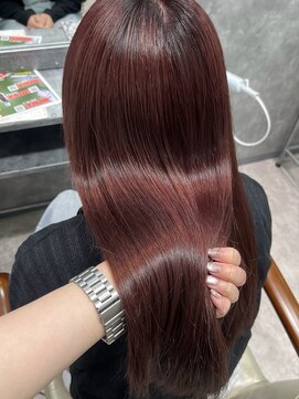 フォンド 津田沼(fond.) ホワイトグレージュ/デジタルパーマ/チェリーブラウン/津田沼