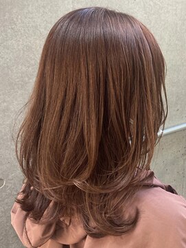 パティオン(PATIONN) ブリーチなしオレンジブラウン×ふんわりレイヤー