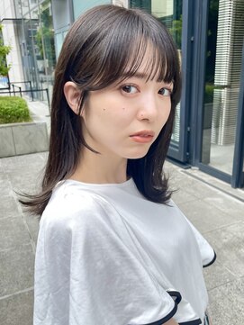 ノラ ヘアーサロン(NORA HAIR SALON) ナチュラル小顔前髪あり後れ毛サイドバング結べるボブくびれヘア