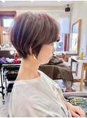 ひし形ショート/ナチュラルブラウン/20代30代40代50代60代