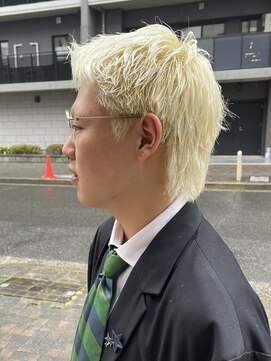 メンズ ニール 名古屋 伏見 丸の内(men's NEELU) 【neelu_hachi】抜きっぱなしブロンド×スパイキーショート