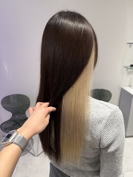 プライズ 成増店(prize) インナーカラーホワイトベージュハイトーンダブルカラー成増