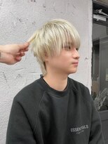 ノット(KNOTT)&nbsp;メンズショートホワイトブロンドブリーチオンカラー