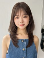 ハニーシブヤ(HONEY shibuya)&nbsp;レイヤーカット/イメチェン/グレージュ/脱白髪染め２