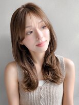 リヤン 表参道(lyann) アンブレラカラーイメチェン外ハネボブピンクベージュ前髪