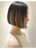 夏カラー◎ハイライトボブ/サマー/外ハネ/20代30代40代