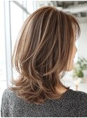 大人ショートレイヤー白髪ぼかし脱白髪染め40代50代60代原宿