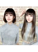 ショコラベージュ×ホワイトベージュ#シールエクステ#韓国#梅田