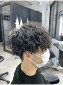 波巻きパーマ 長野メンズパーマ 刈り上げショートマッシュ
