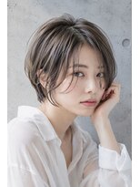ヘアーズ ベリー 鳥栖店(hairs BERRY) 秋の小顔ハッシュカット×グレージュ×シースルーバングショート
