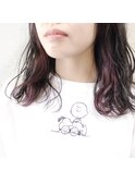 ピンクラベンダーのインナーカラー