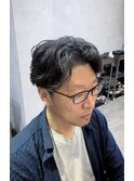 大人男性の為のセンターパート