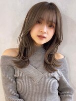 オリンテ バイ レシッド 表参道(orente by rcid)&nbsp;韓国風☆くびレイヤー 斜めバング×ブリーチなしことりベージュ