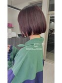 PLAISIR/佐々木 ピンクブラウン ボブ ピンクカラー 草加