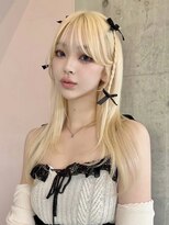 ソル ジングウマエ(SOL JINGUMAE)&nbsp;ホワイトベージュカラーインナーカラーグレージュカラーブリーチ