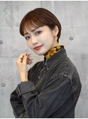 前髪あり小顔つや髪顔まわり簡単スタイリングショートボブヘア