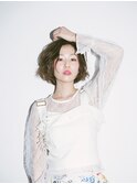ミックスカール切りっぱなしAラインボブウェットヘアtk川口
