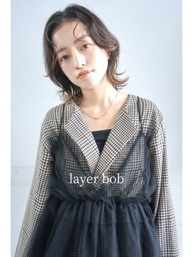 ヘアー アイス 御器所本店(HAIR ICI) 20代30代40代抜け感ショートレイヤー小顔レイヤーボブ