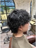波巻きパーマ