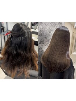 2席のゆったりできる空間でダメージケア★一人一人の髪質に合わせた施術で今までにないツヤと手触りを実現!