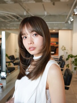 ラヴィズム 長岡店(LUVISM) 韓国/顔周りレイヤー/ダブルカラー/ベージュ/前髪新潟長岡宮関