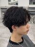 メンズカット+ツイストスパイラルパーマ→¥12100