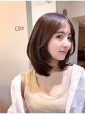 Cote 美髪/オリーブベージュ/セミディ/カットレイヤーボブ