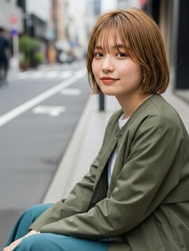 コトナ 越谷店 20代30代40代絶壁解消ひし形小顔前下がりショートボブ【越谷】