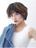 【over hair】マッシュショート×グレージュカラー