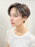 【☆白髪染め☆】オーガニックリタッチカラー+カット＋ハホニコTR￥8800