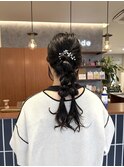 ツイン編みおろし