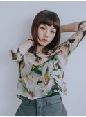 デザインカラー/レイヤーカット/ウェットヘア/オリーブベージュ
