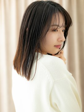 カバーヘア ブリス 川口(COVER HAIR bliss) エンドカラーシャギーカット黒髪レイヤーボブディX川口30代40代