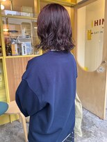 ヒントステーション(HINTSTATION) 〈浅草 半個室〉レッドブラウン×ボブパーマ