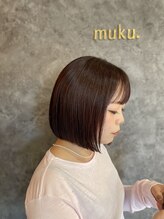 ムク(muku.) あご下レングスの艶ボブ