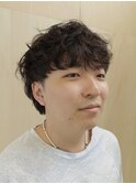 メンズ/センターパート/似合わせカット／ニュアンスパーマ
