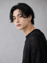 メンズ レガロ 八尾(MEN'S regalo)&nbsp;スペインカールセンターパートツーブロックフェードカットメンズ