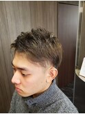 ツーブロック ダブルカラー グラデーション刈り上げ