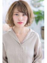 ミック ヘアアンドメイク アップ 駒込店(miq Hair&Make up)&nbsp;外ハネミディアムｘオリーブカラーでラブカジュアルGIRL♪