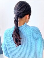 ケーツー あべのキューズモ－ル店(K-two)&nbsp;[K-two]デジタルパーマ くすみブルー 黒髪[天王寺/阿倍野]