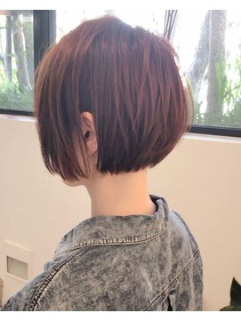 シャロン(SHARON) 【SHARON原宿】大人可愛い前下がり丸みショートボブ×ブラウン