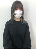 インナーカラー  ミントグリーン
