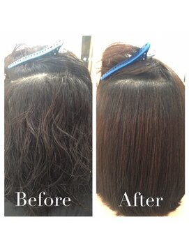 ロアナ 六本木(LOANA ROPPONGI) 縮毛矯正 ビフォー アフター 仕上がり 【飯塚】