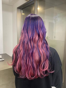 レコ 渋谷(LECO) パープル×ピンクのアンブレラカラー