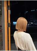 ダブルカラー/ブリーチ/ミルクティーカラー/ボブ