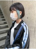 イヤリング/インナーブリーチ/ペールブルー/水色/ケアカラー