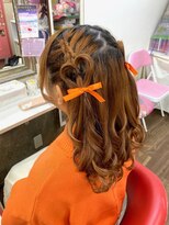 ヘアセットアップス(UP's)&nbsp;推し活にはかかせない♪『編み込みツインハーフアップハート♪』