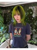 セクションカラー 黄緑 ウルフ レイヤー デザインカラー